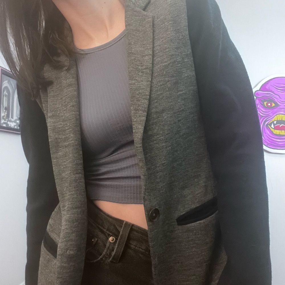 Navy and gray J. Crew blazer